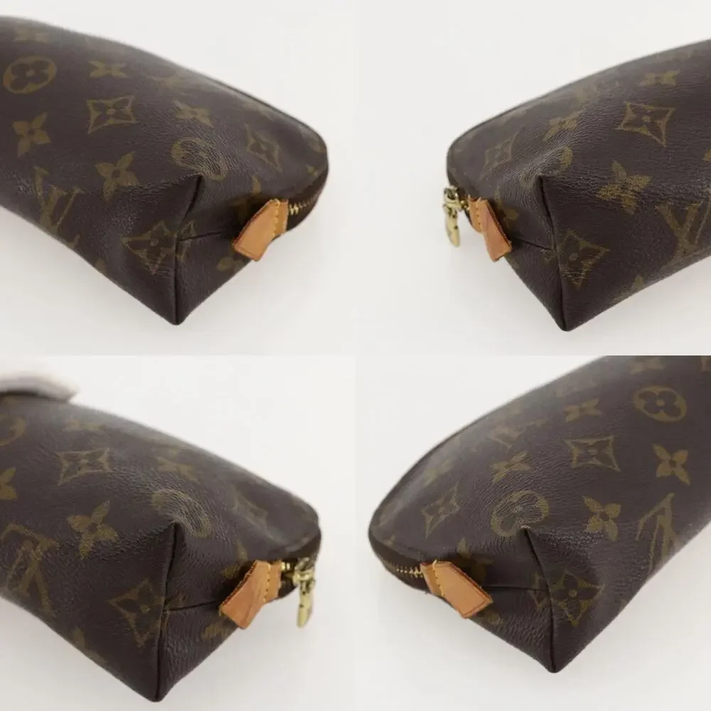 Louis Vuitton Monogram Pochette Cosmetic PM Pouch Brown